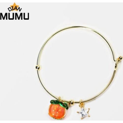 New Fashion Forest Series Small Fresh Persimmon Wishful Bracelets For Women Trend Fashionable Fine Jewelry Gifts