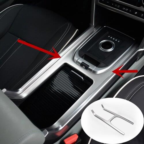 For Land Rover Discovery Sport Stainless Inner Gear Box Frame Cover Trim 2015-2016 1pcs Car Accessories Interior Car Decor