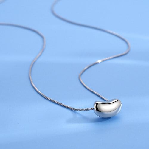 New 925 Sterling Silver 18 inches Elegant Acacia beans pendant Necklace Women Fashion Jewelry Valentines Day Gifts Girlfriend