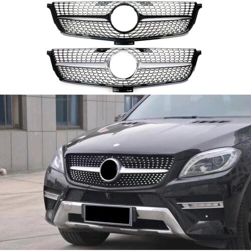 Front Racing Billet Bumper Grille Upper Cover For Mercedes-Benz W166 ML Class 2012 2013 2014