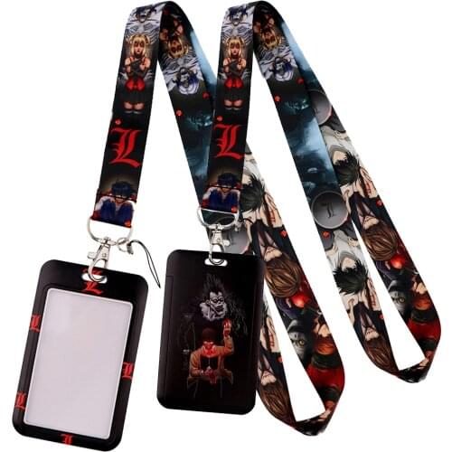 LT784 Anime Death Note Neck Strap Lanyards Keychain Badge Holder ID Card Pass Hang Rope Lariat Lanyard Key Ring Accessories