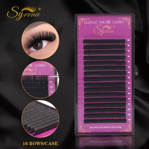 Syrrna Eyelashes Extension Individual False Eyelash Extensions Classic Natural Look Lashes Extension Russian Volume Matte Lash