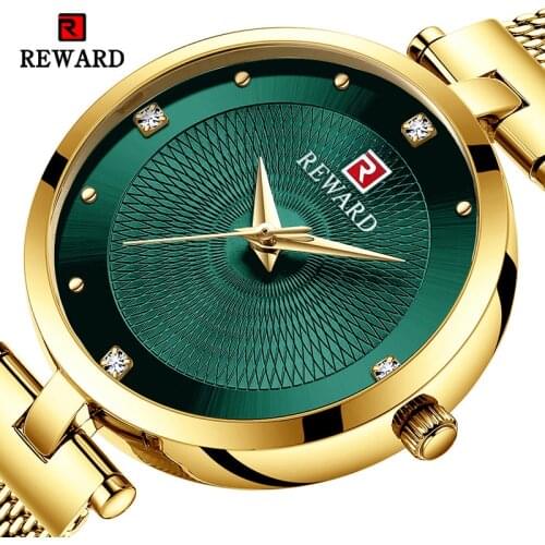 Reward Watch Women Quartz Watches Ladies Top Brand Chic Luxury Female Stainless Steel Mesh Wrist Watch Girl Clock Relogio Femin