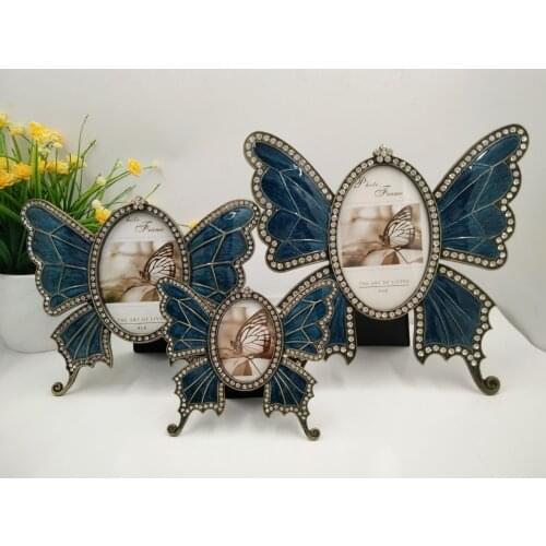 Modern Fine Metal Art Photo Frame Butterfly Animal Decoration Photo Frame Home Decoration desktop ornament