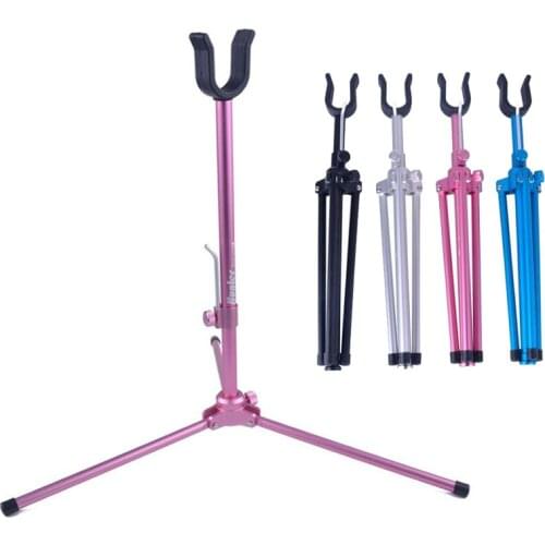 4 Colors Archery Recurve Bow Stand Aluminum Alloy Protable Foldable Bracket Rack For Outdoor Hunting Accessories