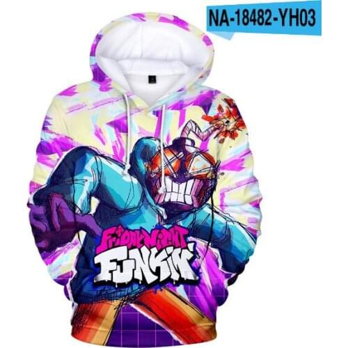 Trend Anime Autumn Sweatshirts Friday Night Funkin 3D Digital Hoodies Men/Women/Kids Fashion Streetwear Pullover Kawaii Clothes