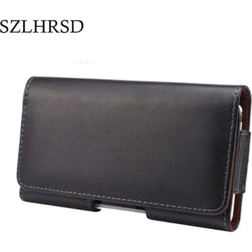 SZLHRSD Universal Genuine Leather Belt Clip Phone Pouch Bag for Meiigoo M1 /Maze Alpha X/HomTom S8/Nomu S10 Pro/Oukitel K8000