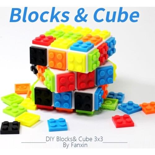 Fanxin Puzzle Magic Cube building blocks cubes 3x3x3 3*3*3 speed Bricks cube professional easy learning educational game toys
