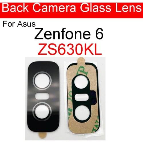Rear Camera Glass Lens With Sticker Glue For Asus Zenfone 6 ZS630KL l01WD Main Back Camera Lens Replacement Part