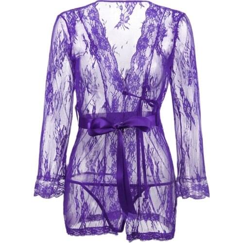 S M L 4XL 5XL 6XL Black Red Purple Plus Size Women Patchwork Erotic Underwear Hot Sexy Lingerie Babydolls Transparent Dress