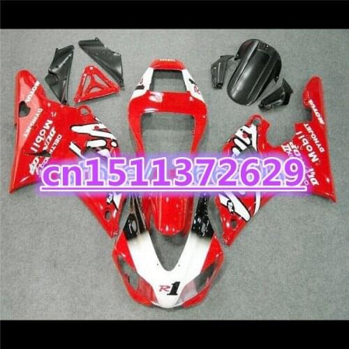 100%new Fairing Set for YZFR1 98-99 YZF1000 1998 1999 R1 red white YZF R1 98 99 YZF1000 98 99 Plastic Kit-Dor D