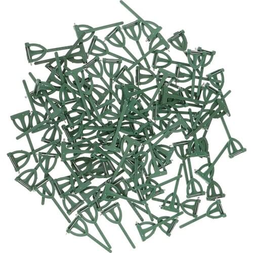 100 Pieces Green Plastic Safety Pins Buttonhole Boutonniere Corsages for Wedding Bridegroom Brooch DIY