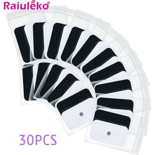 30pcs/lot With 3.5mm Plug Electrode Pads Tens Electrodes For 5x9cm Nerve Stimulator Tens Digital Therapy Machine Muscle Massager