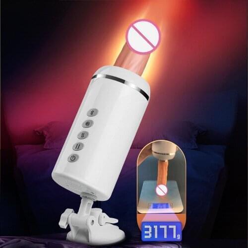 Automatic Telescopic Dildo Vibrator for Woman, Intimate goods Sex Toys Masturbate Machine Adult Sex Products, Pussy Suction Cup