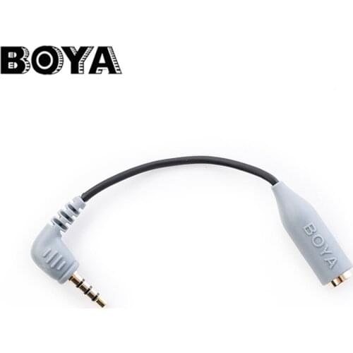 BOYA BY-CIP2 3.5mm to TRRS TRS Microphone Cable Adapter for iPad iPod Touch iPhone BY-WM8 BY-WM6 BY-WM5 Microphone Accessories