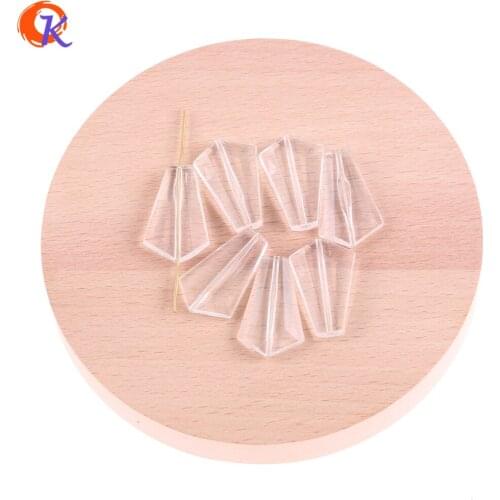 Cordial Design 35x23mm 120Pcs Bead Findings/Pear Shape/Clear Acrylic Beads/Hand Made Jewelry/Necklace Making/Earring Findings