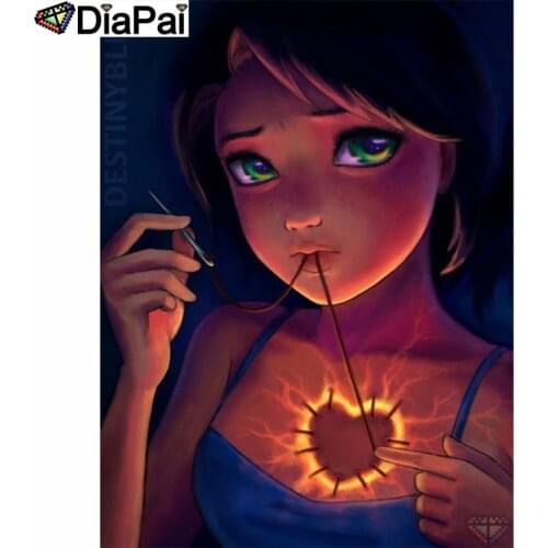 DIAPAI 100% Full Square/Round Drill 5D DIY Diamond Painting "Cartoon beauty" Diamond Embroidery Cross Stitch 3D Decor A20466