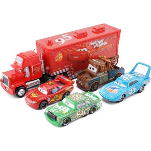 Disney Pixar Cars 2 3 Lightning McQueen Set Jackson Storm Cruz Ramirez 1:55 Diecast Alloy Car Model Birthday Gift Boy Kid Toy