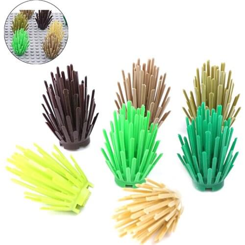 Hot sale 10pcs/Lot Bush Trees Green Grass Building Bricks Plants Blocks City Parts Figures Accessories Assemble Bkocks