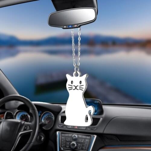 Kitty Cat Fashion Ornaments Car Pendant Charms Rearview Mirror Decoration Hanging Auto Decor Cars Accessories Styling Hot Gifts