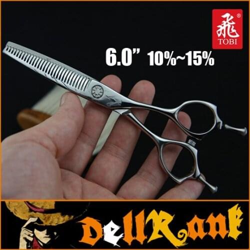 Taiwan Top Brand "TOBI" 6 Inch Professional Hairdressing Scissors High Quality Barber Thinning Shears For Pro Styling Tools T-19