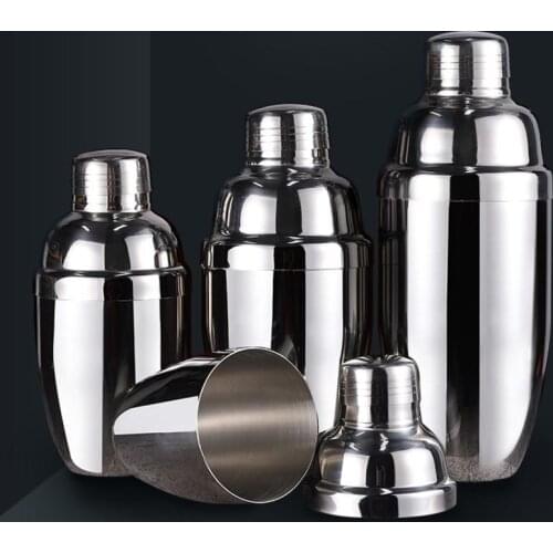 1Pcs 250/350/530/750ml Stainless Steel Cocktail Shaker Cocktail Mixer For Bartender Drink Party Bar Tools