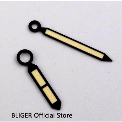 Fashion Bliger classic black edge orange stainless steel hands fit ETA 6497 6498 movement mens watch hands H14a