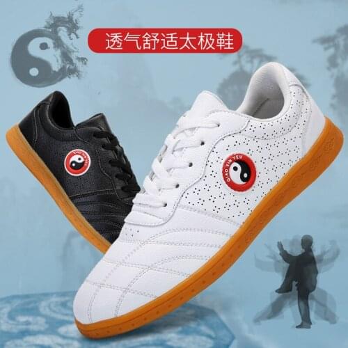 Mens And Womens Spring And Summer Microfiber Leather Breathable Martial Arts Training Shoes