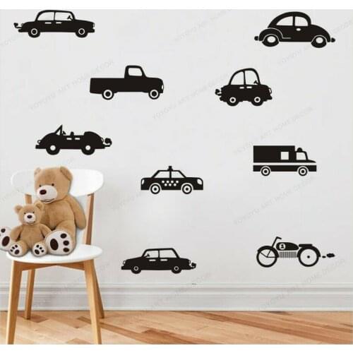 Boys Room Wall Decal Automobile Car Kids room Decor Wall Sticker viny art removable Sticker for nursery Bedroom WU232