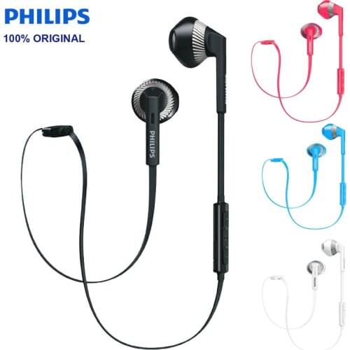 Original Philips SHB5250 wireless Bluetooth 4.1 sport earphone Earplugs headset for huawei xiaomi Mobile phone