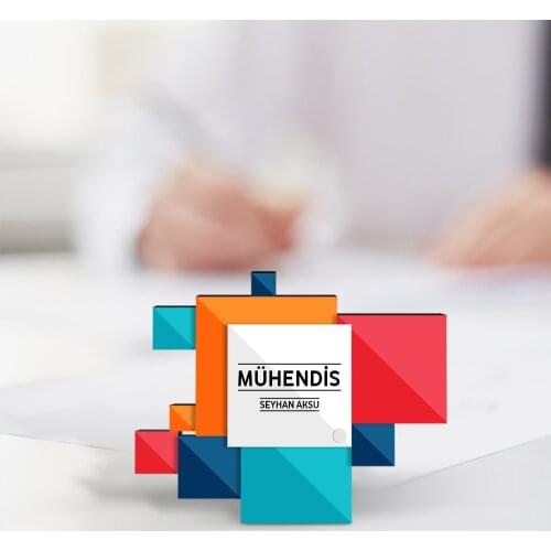 Personalized Professional Engineer Wood Table İsimliği (Model H1)