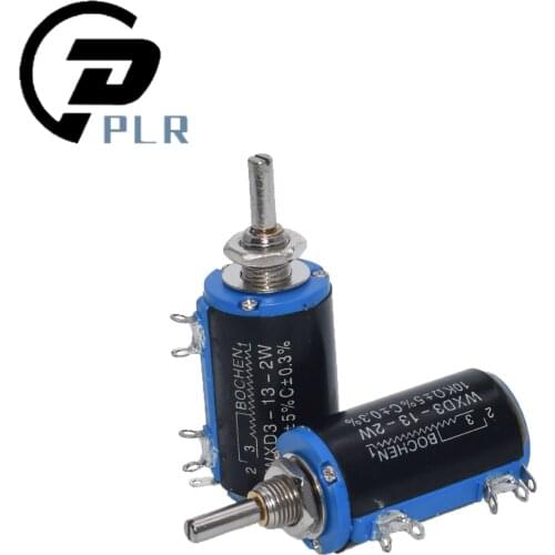 1pcs WXD3-13-2W 103 Shaft Dia 1K/2.2K/3.3K/4.7K/5.6K/10K/22K/33K/47K/100K Ohm Rotary side Multiturn Potentiometer