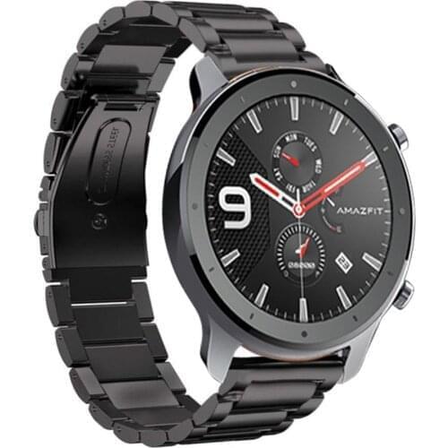 For Huami Amazfit GTR 47mm Strap Stainless Steel Bracelet Watchbands Metal Classic Luxury Elegant Bands Gifts