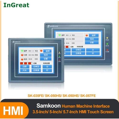 Samkoon HMI Touch Screen 3.5Inch SK-035FE 5inch Ethernet SK-050HS SK-050HE 5.7" SK-057FE RS232/422/RS485 Human Machine Interface