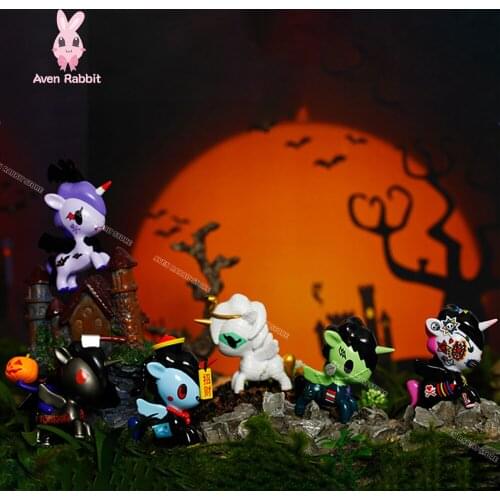 Authentic Tokidoki Unicorno Halloween Series Blind Box Toys Guess Bag Anime Figure Caja Ciega Blind Bag Toys Figures Model Doll