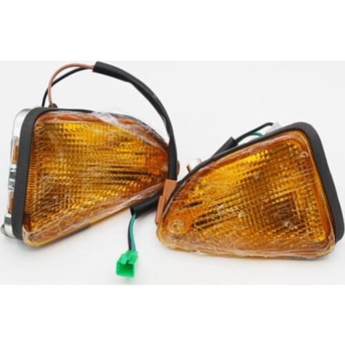 E0115 Motorcycle Turn Signal Light For Yamaha JYM125 YBR125 Moto Amber Lamp Flashers 12V 10W Triangle Lights Turn Lights