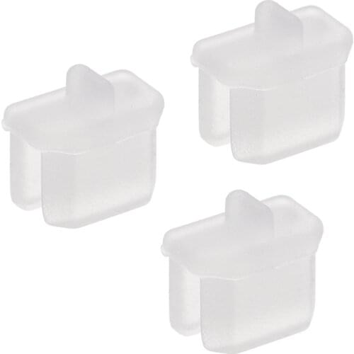 Uxcell 3 Pcs Clear Ethernet Hub Port Mini Display Port Adapter Anti Dust Cover Cap Protector Plug