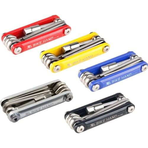 BIKE HAND 9 in 1 Alloy Steel Multi Functions Bike Repair Tools for Cycling Outdoor Riding Wrench Spanners Combination Tool