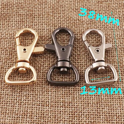 10 pcs Silver/Gunmetal/Pale gold Lobster Swivel Clasps,Purse Clasp,Bag Finding Charms Bag Clasps,Key Chain Belt Lanyard Clip