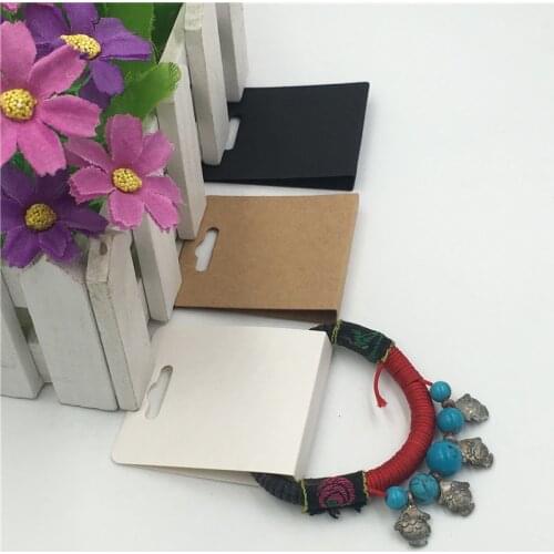 100Pcs/Lot 12x5cm Craft Paper Necklace Display Bracelet Card For Ladies Jewelry Products Package And Display DIY Hang Cards