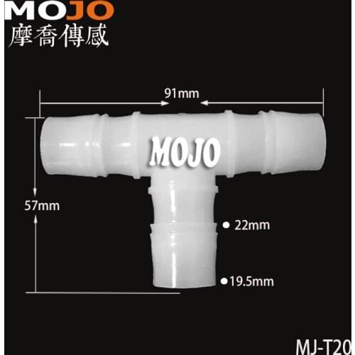 2020 Free shipping!(10pcs/Lots) MJ-T20 Tee pipe connectors 20mm three way pipe joint