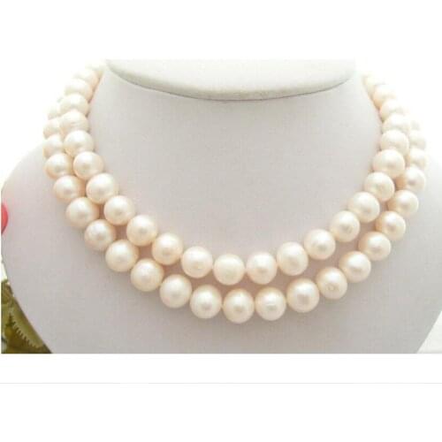 33" 10-11mm White Pearl Necklace