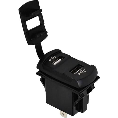 4.2A Dual USB Charger Socket LED Voltmeter Adapter For Car Motorcycle