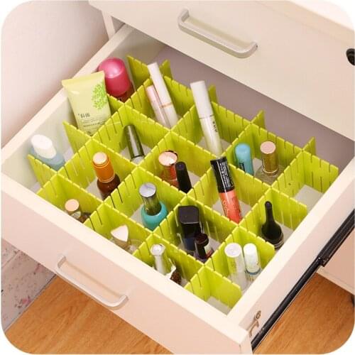 4Piece/lot Japan free separation of the drawer partition DIY creative drawer finishing box storage partition