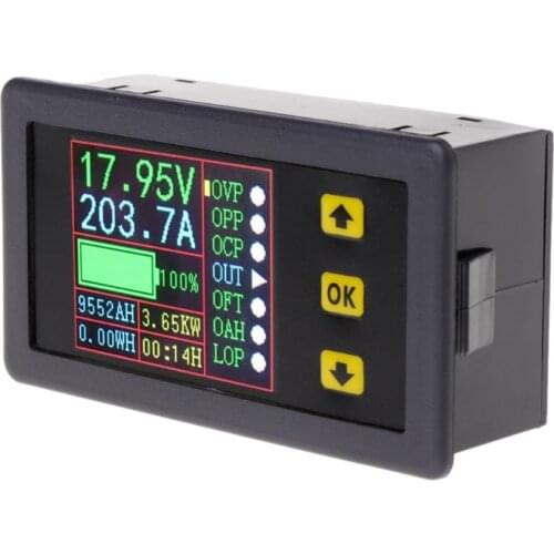 Digital Multimeter Charge-Discharge Battery Tester DC 0-90V 0-20A Volt Amp Meter