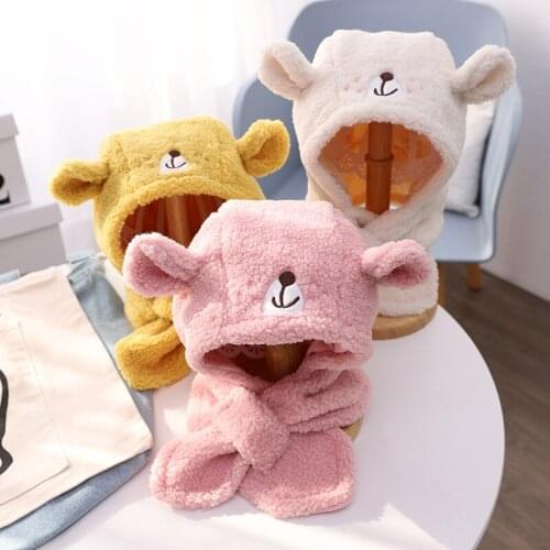 Kids Hats Winter Windproof Keep Warm Hat for Girls Boys Cute Little Ear Ushanka Cap Children Bomber Cap