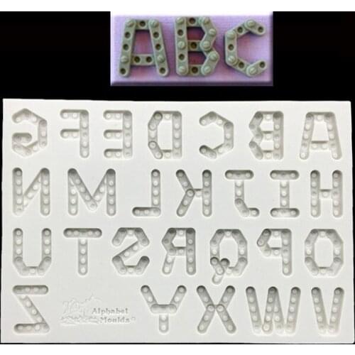 Rivet Shape Alphabet Fondant Cake Mold Chocolate Mold for the Kitchen Decorating Tools