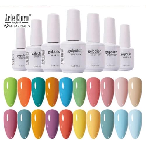 Arte Clavo Big Bottle Gel Nail Polish All For Manicure LED Semi Vernis Permanant Pure Colors Gel Lacuqer Matt Top Base Acrylic