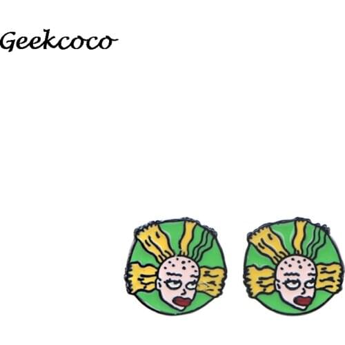 J1640 Cartoon Girls Cute Pierce Ear Stud kids Earrings For Women Enamel Earrings Jewelry Gifts
