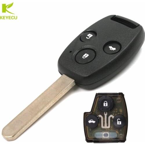 KEYECU New Keyless Entry Remote Car Key 3 button Fob 313.8Mhz ID46 for Honda Odyssey 2003-2007